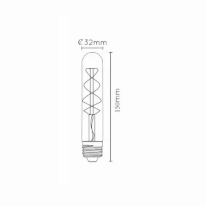 Smalle filament lamp 3cm Ø 15cm lang 4,9W 2200K