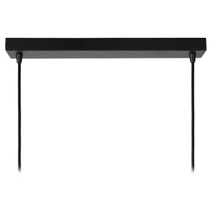 4 lichts hanglamp zwart 4xE27 boven de eettafel