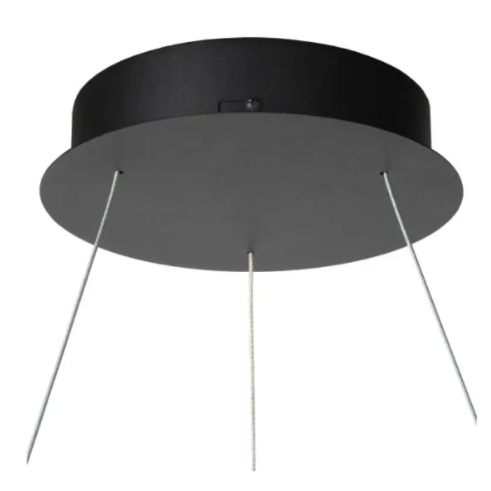 Hanglamp cirkel zwart boven de eettafel Ø 58 cm 48W