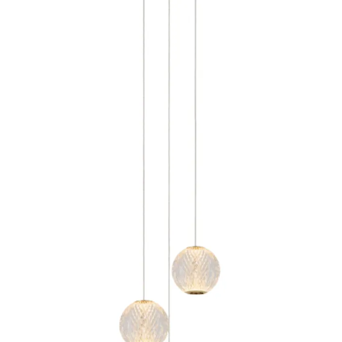 Hanglamp kristallen trio Ø 25 cm dimbaar 3x 4,7W