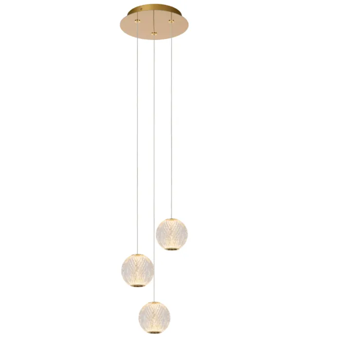 Hanglamp kristallen trio Ø 25 cm dimbaar 3x 4,7W