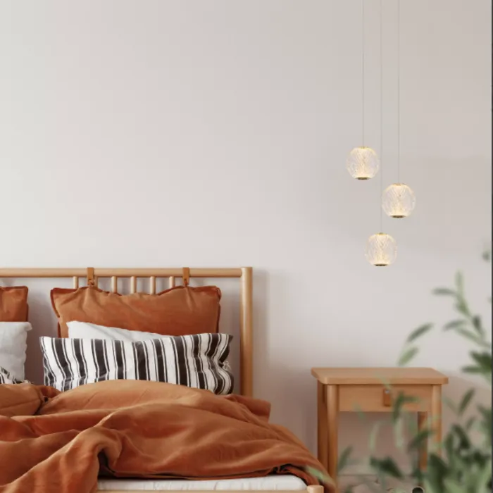 Hanglamp kristallen trio Ø 25 cm dimbaar 3x 4,7W