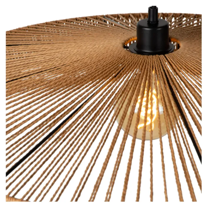 Boho hanglamp 1xE27 gevlochten papier rotan look Ø 50 cm