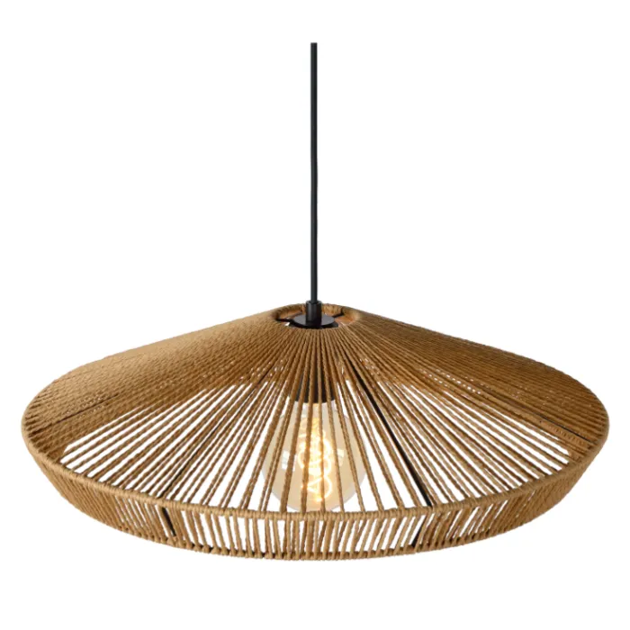 Boho hanglamp 1xE27 gevlochten papier rotan look Ø 50 cm