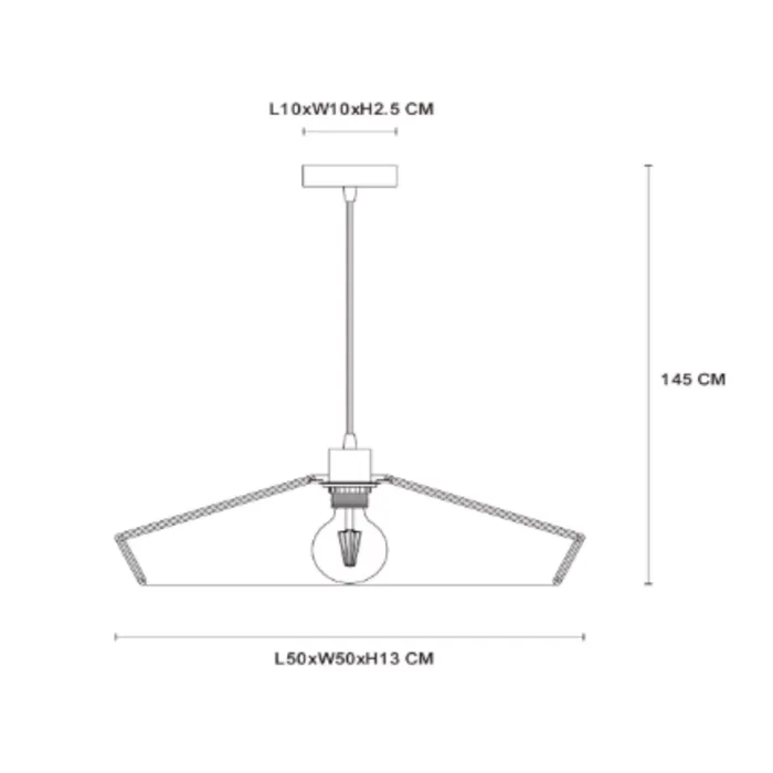 Boho hanglamp 1xE27 gevlochten papier rotan look Ø 50 cm