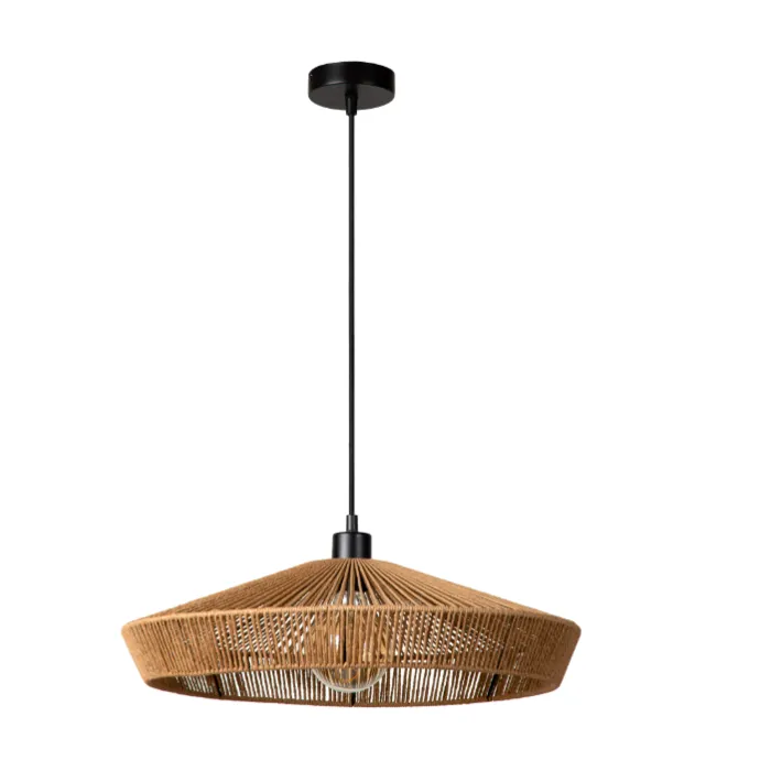 Boho hanglamp 1xE27 gevlochten papier rotan look Ø 50 cm