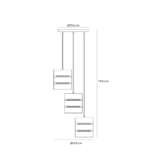 Trio hanglamp zwart met goud voor boven ronde tafel 3xE27