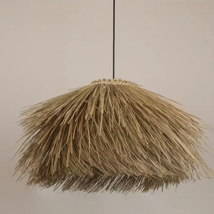 Rotan hanglamp handgemaakt beige 1 x E27 40cm Ø (1 stuk)