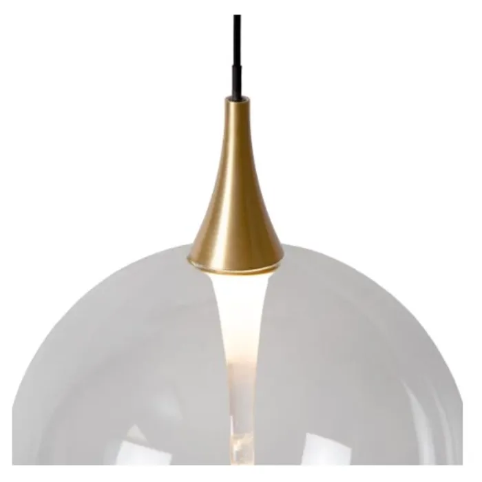 Hanglamp 8 glazen bollen design 8x3,9W amber of transparant