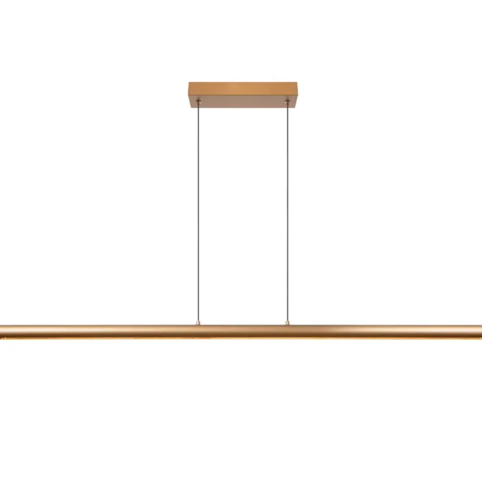 Hanglamp buis smal brons voor boven de eettafel of bureau 33W 140cm
