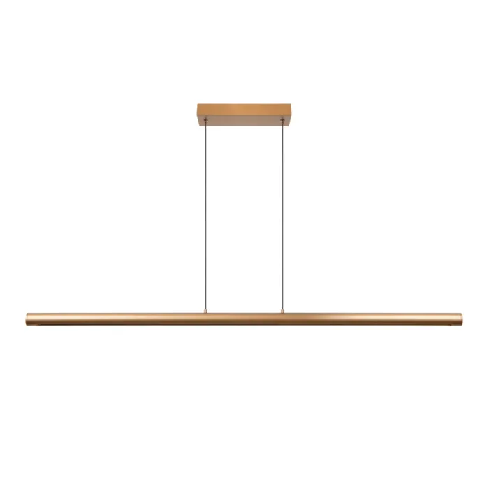 Hanglamp buis smal brons voor boven de eettafel of bureau 33W 140cm
