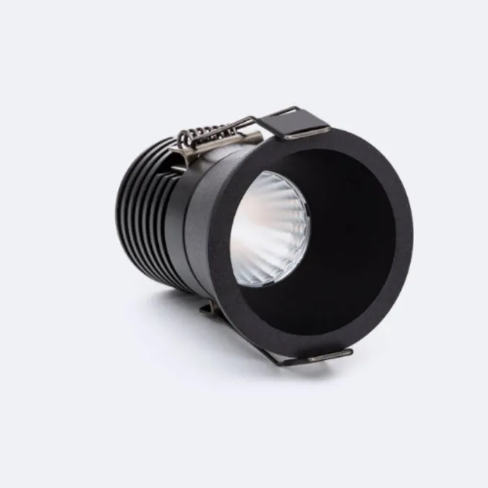 LED inbouwspot zaagmaat 55mm IP44 7W dimbaar zwart