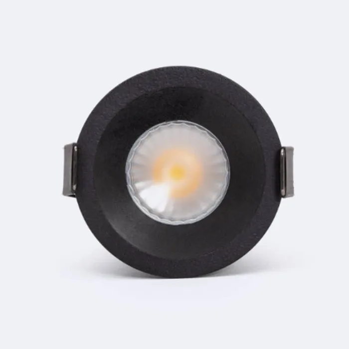 LED inbouwspot zaagmaat 55mm IP44 7W dimbaar zwart