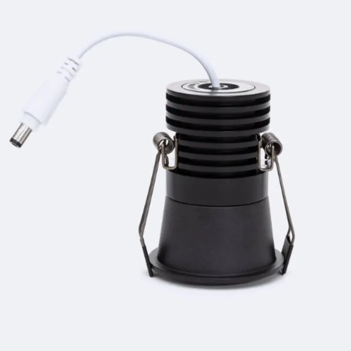 LED inbouwspot zaagmaat 55mm IP44 7W dimbaar zwart