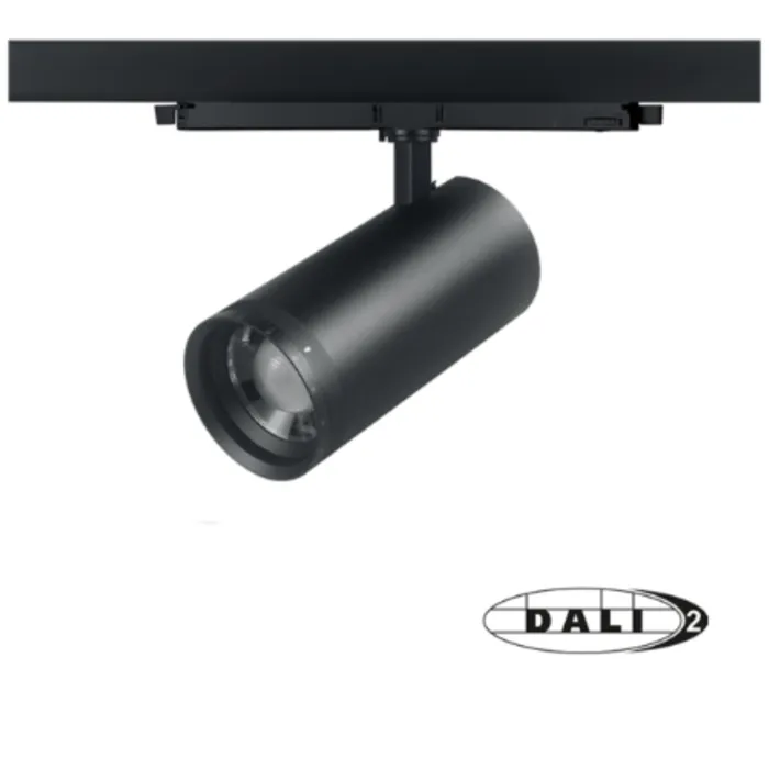 Rail LED spot 3 fase Dali dimbaar 30W CCT 15-55°  wit of zwart