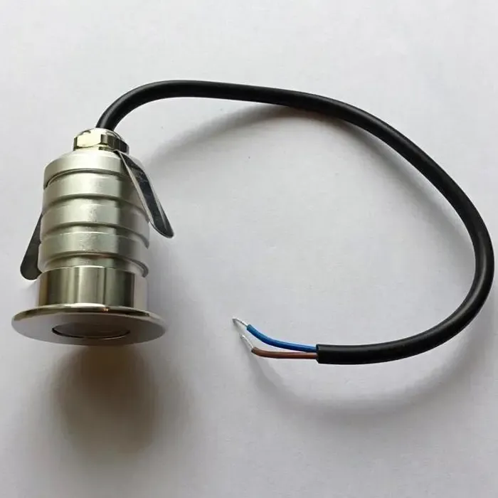 12 volt LED inbouwspot 3W IP67 grijs badkamer of buiten zaagmaat 32mm