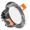 12 volt LED spot badkamer zwart 7W IP65 zaagmaat 80mm