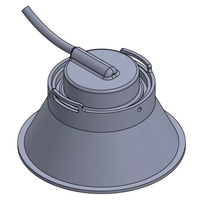 Diepe inbouwspot wit 110mm diameter 230V