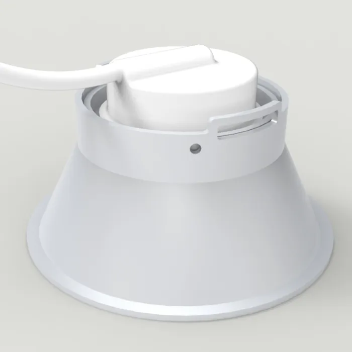Diepe inbouwspot wit 110mm diameter 230V