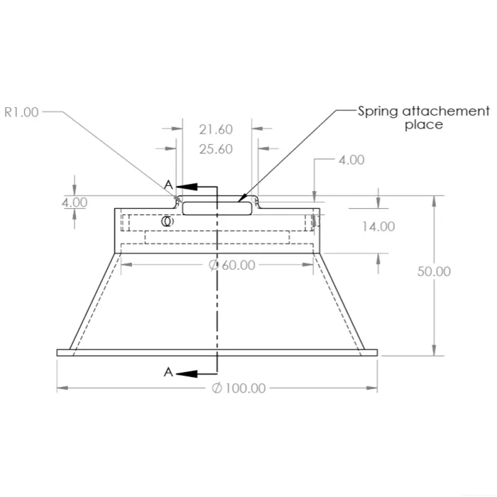 Diepe inbouwspot wit 110mm diameter 230V