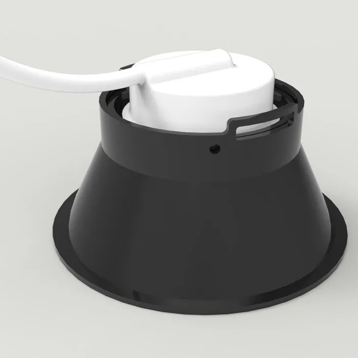 Verzonken inbouwspot zwart 110mm diameter GU10