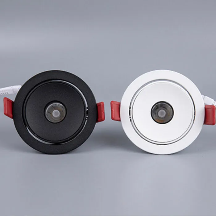 Smalle bundel LED spot inbouw 7W zwart 8°/15° (of 3°) zaagmaat 75mm