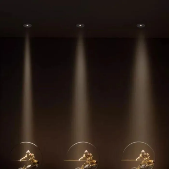 Smalle bundel LED spot inbouw 7W zwart 8°/15° (of 3°) zaagmaat 75mm