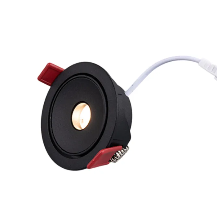 Smalle bundel LED spot inbouw 7W zwart 8°/15° (of 3°) zaagmaat 75mm