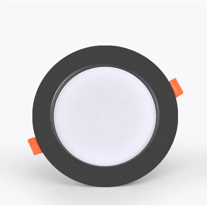 Inbouwspot IP44 zwart 9W zaagmaat 80mm, diameter 103mm 30mm H dimbaar