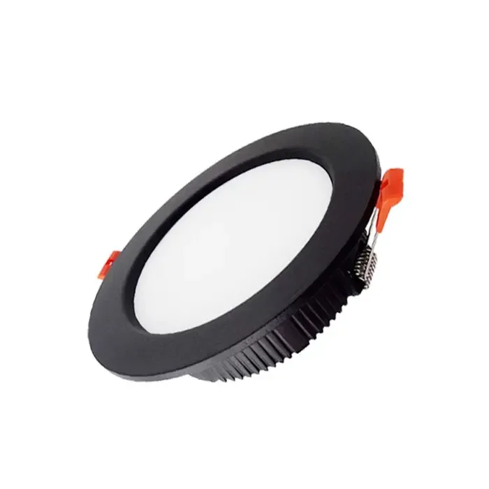 Inbouwspot LED zwart 9W zaagmaat 80mm IP44 lage inbouwdiepte
