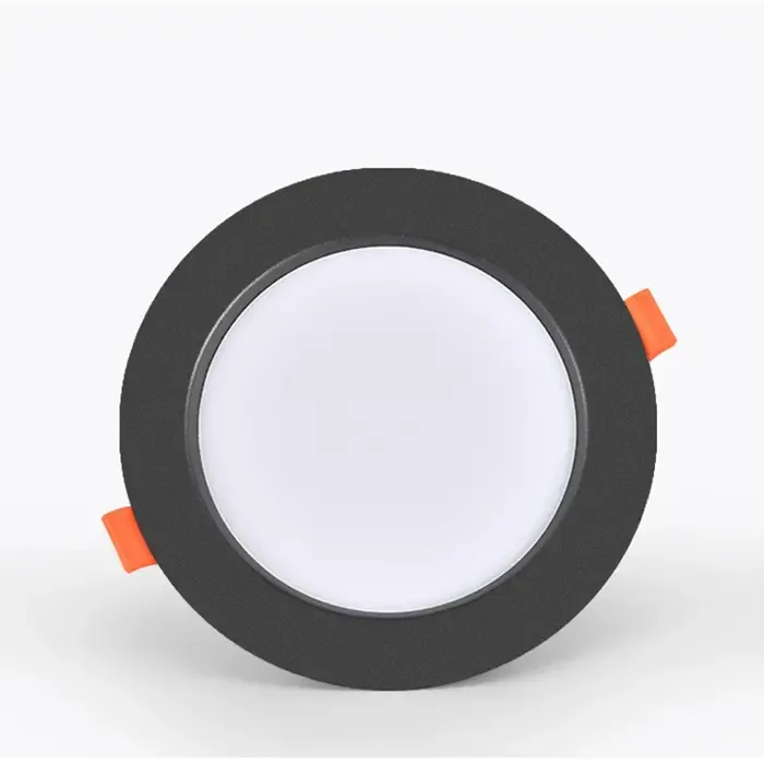 Inbouwspot LED zwart 9W zaagmaat 80mm IP44 lage inbouwdiepte