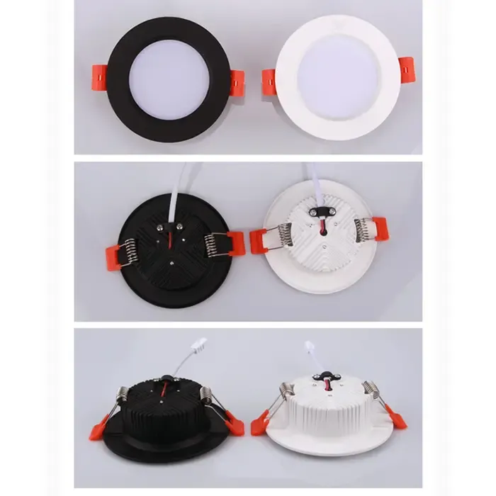 Inbouwspot LED zwart 9W zaagmaat 80mm IP44 lage inbouwdiepte