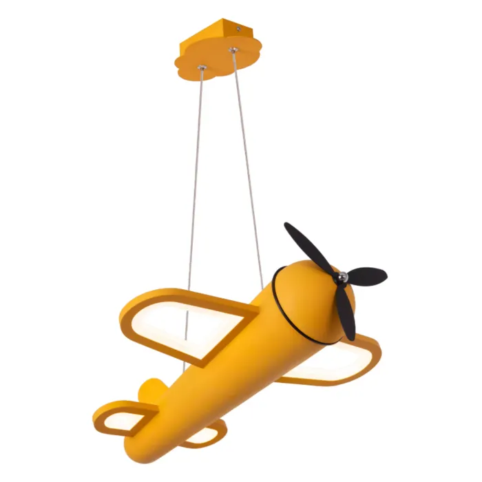 Hanglamp vliegtuig kinderkamer geel of grijs 28W extra warm