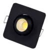 Mini spot LED 3W vierkant inbouw wit of zwart richtbaar