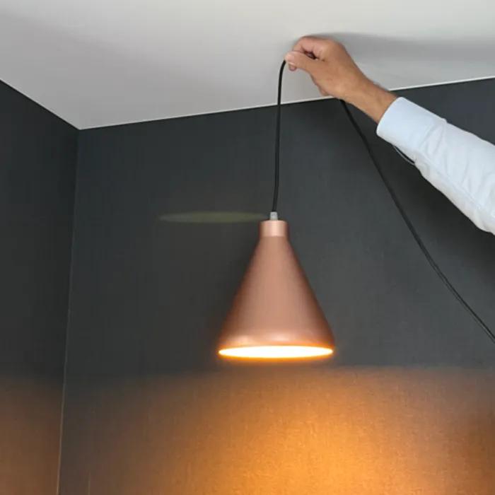 Hanglamp Scandinavisch design roos goud 18, 27 of 39cm (1 stuk)