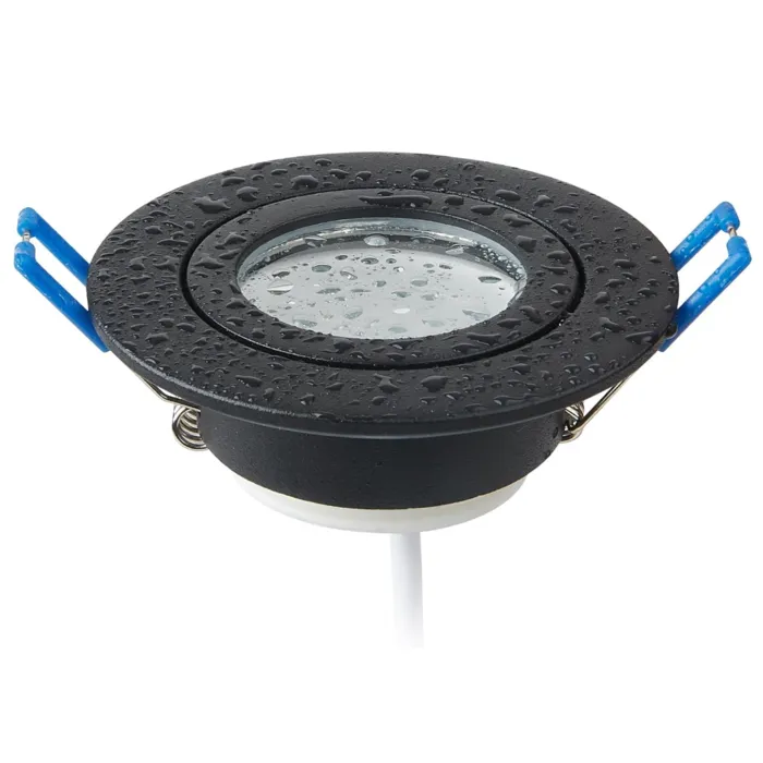 Zwarte inbouwspot zaagmaat 60mm-75mm IP44 5W lage inbouwdiepte