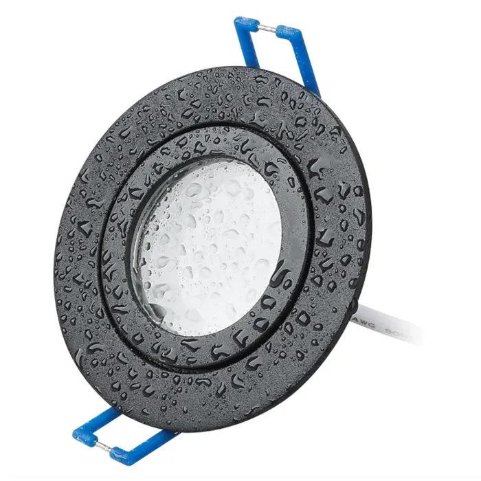 Zwarte inbouwspot zaagmaat 60mm-75mm IP44 5W lage inbouwdiepte