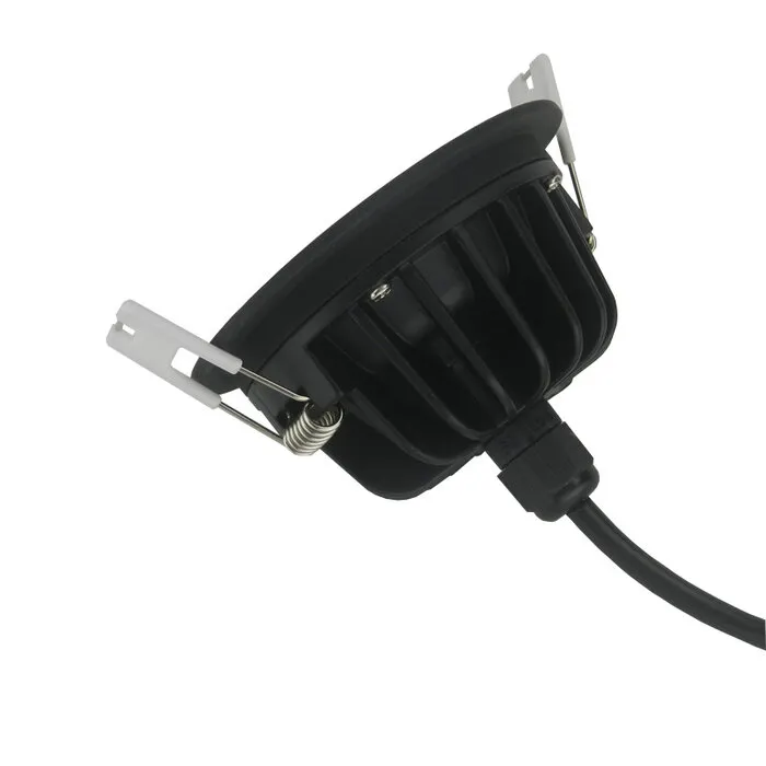 Inbouwspot 12 volt LED zwart IP65 12W zaagmaat 95mm diameter 108mm