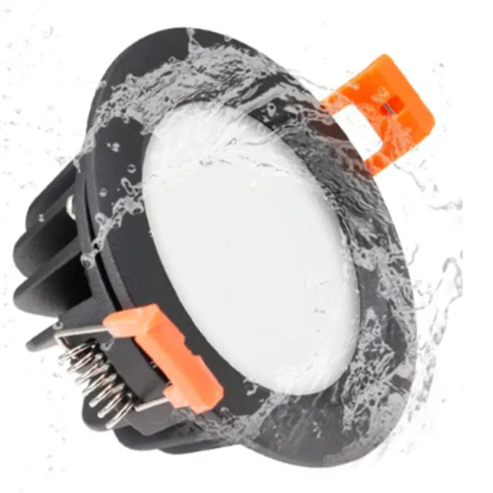 Inbouwspot 12 volt LED zwart IP65 12W zaagmaat 95mm diameter 108mm