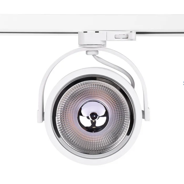 Spot op rail 3 fase zwart of wit AR111 GU10