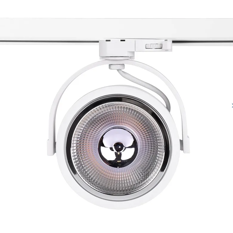 Spot op rail 3 fase zwart of wit AR111 GU10