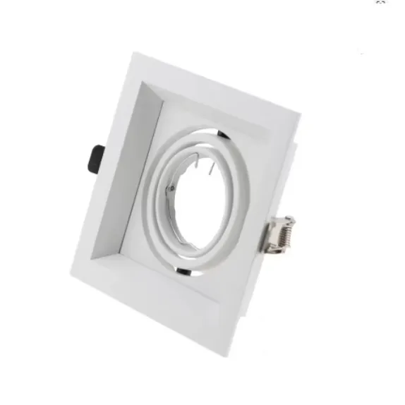 Inbouwspot vierkant GU10 230V wit zaagmaat 110 x 110 mm