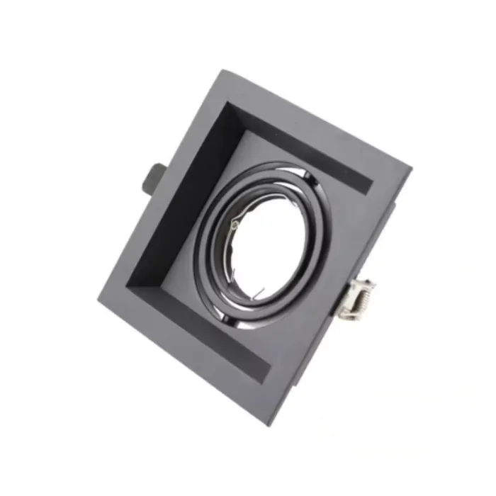 Inbouwspot vierkant zwart 110x110mm zaagmaat GU10