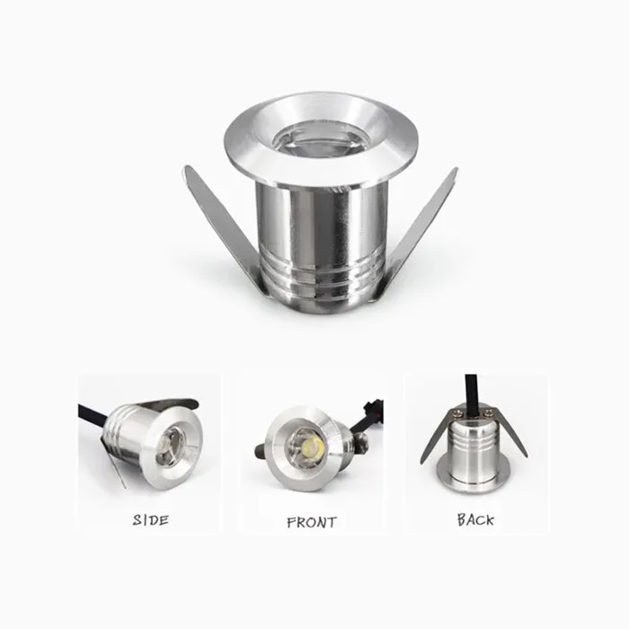 Mini inbouwspot LED IP44 zaagmaat 20mm zwart, grijs of wit