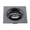 Vierkante inbouwspot zwart GU10 design 110x110m