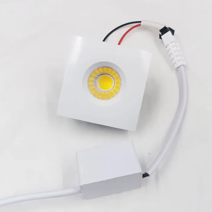Mini inbouw LED spot 3W vierkant wit zaagmaat 36mm