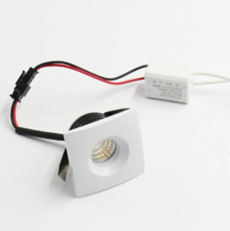 Mini inbouw LED spot 3W vierkant wit zaagmaat 36mm