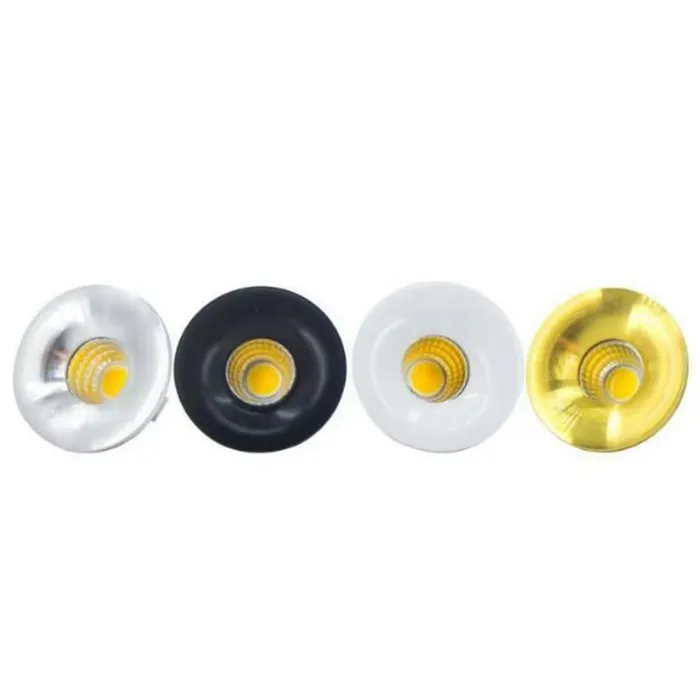 Mini LED inbouw 3W goud of wit ondiep dimbaar