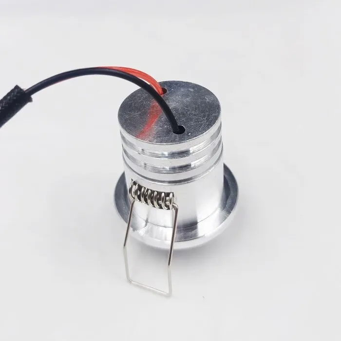Mini LED spot dimbaar IP44 badkamer 3W zaagmaat 30mm grijs