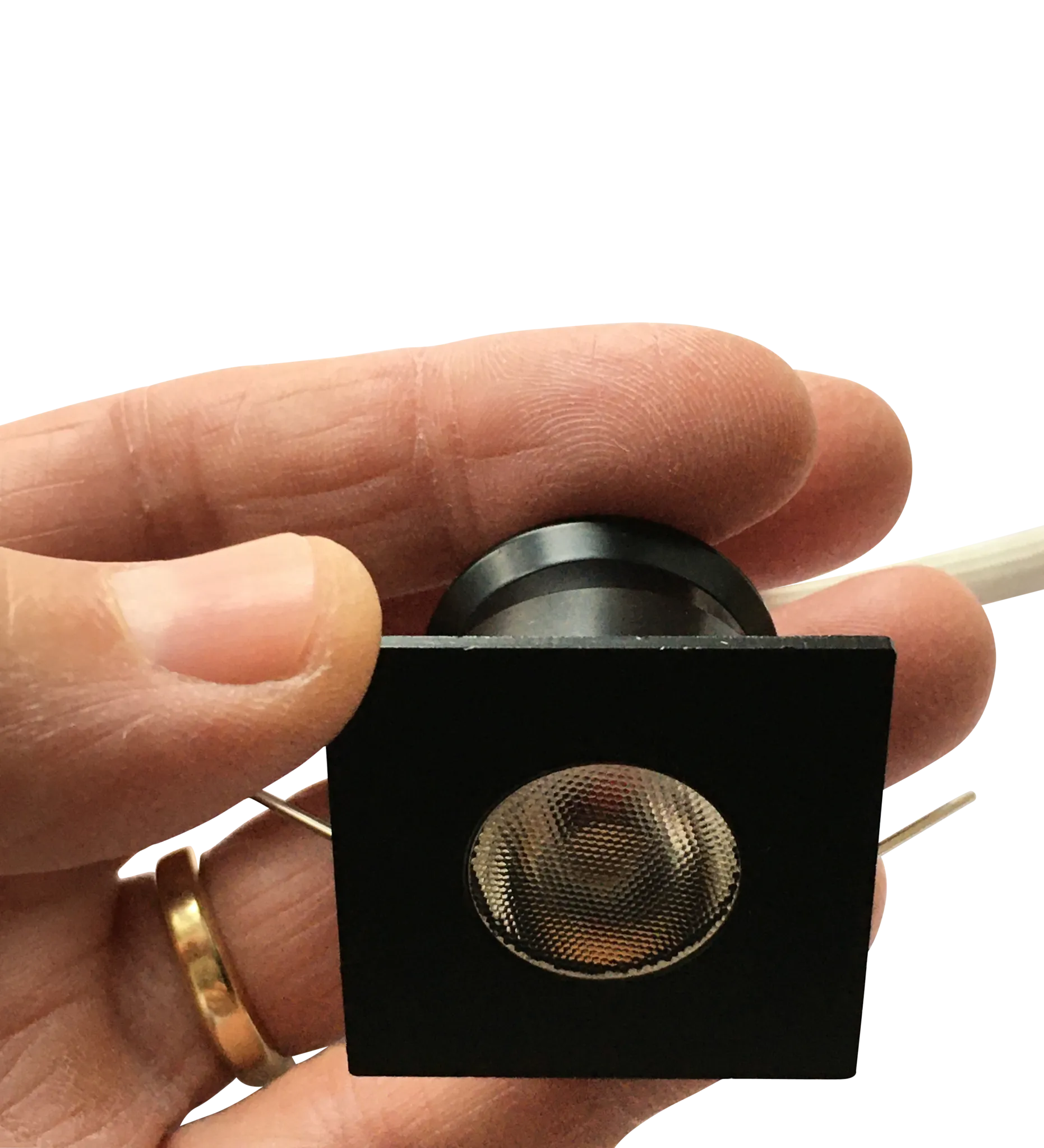 Mini inbouwspot zwart vierkant 4W dimbaar zaagmaat 30mm